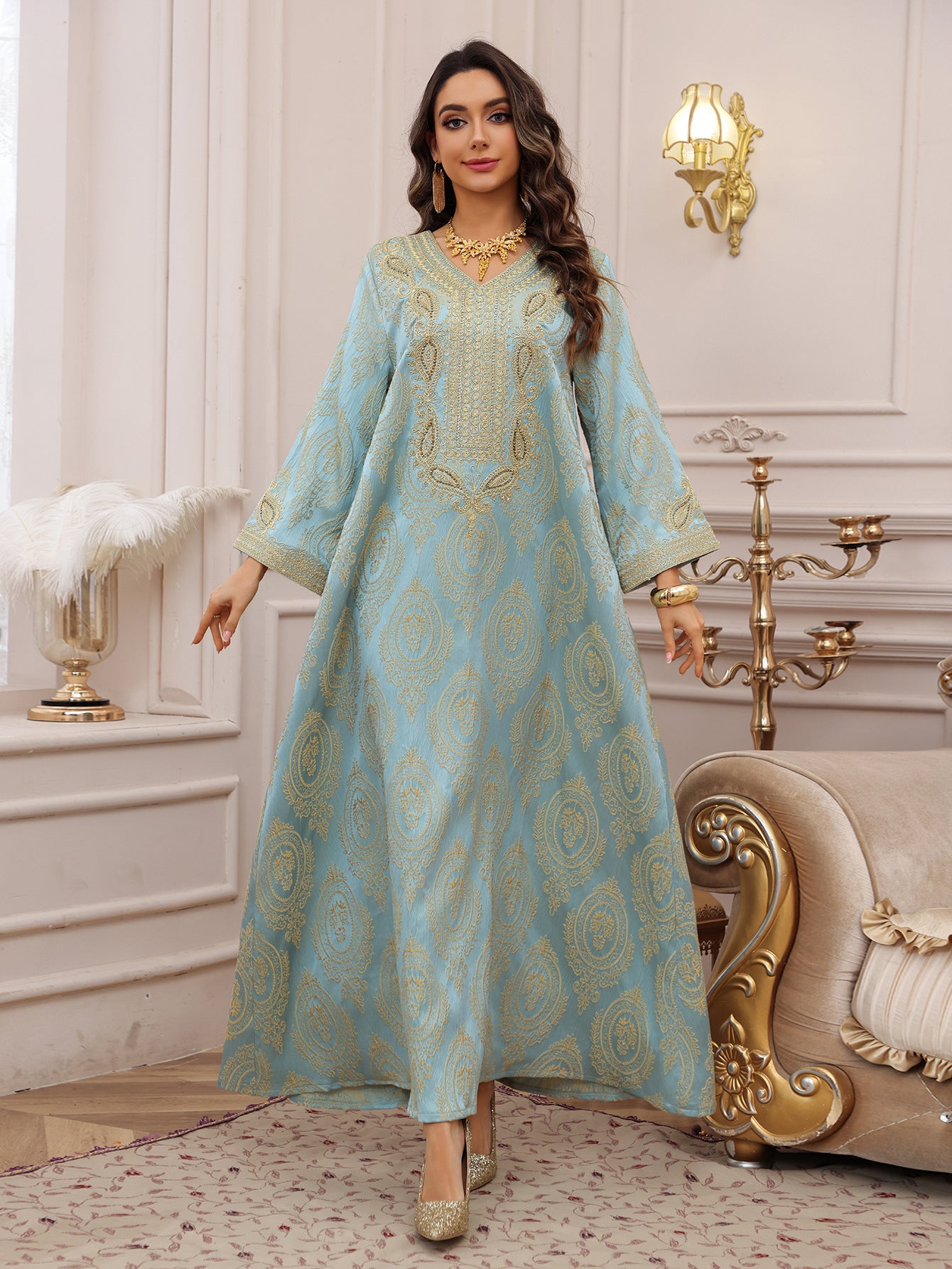 Women's Jacquard Evening Dress