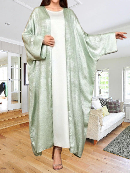Women's Long-sleeved Loose Open Abaya Dresses