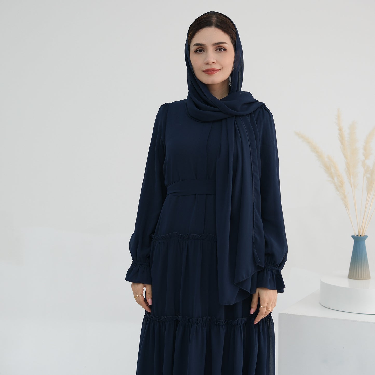 Women's Solid Color Maxi Abaya Dress