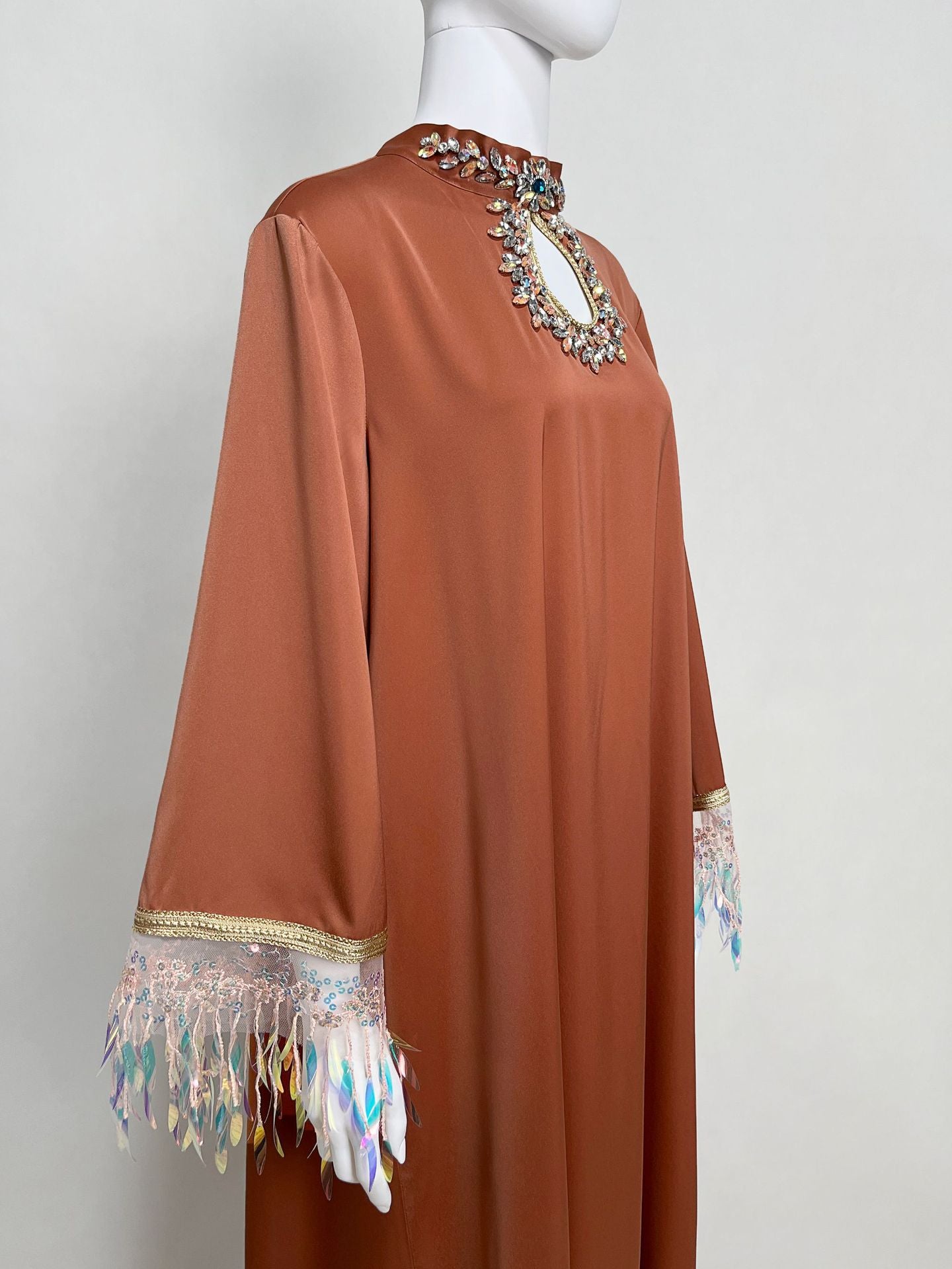 Women's Gradient Tassel Maxi Dress
