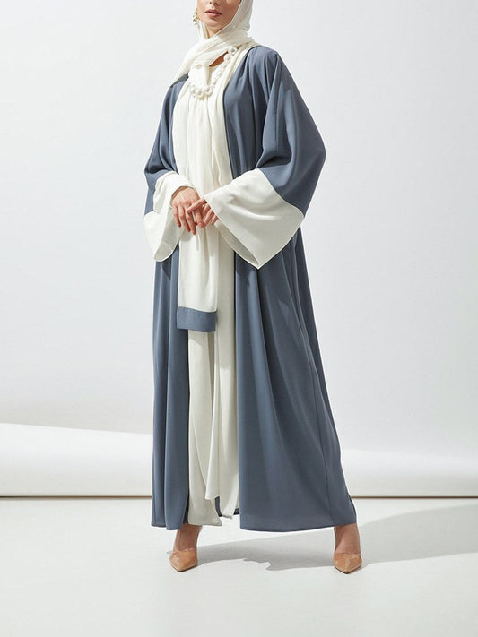 Modest Patchwork Cardigan Long Robe