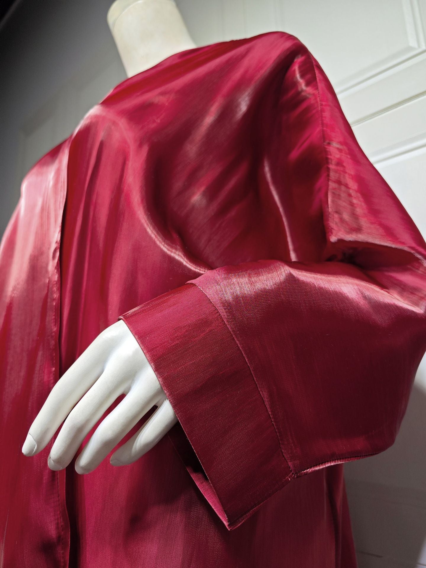 Women's Bright Satin Bat Sleeve Robe