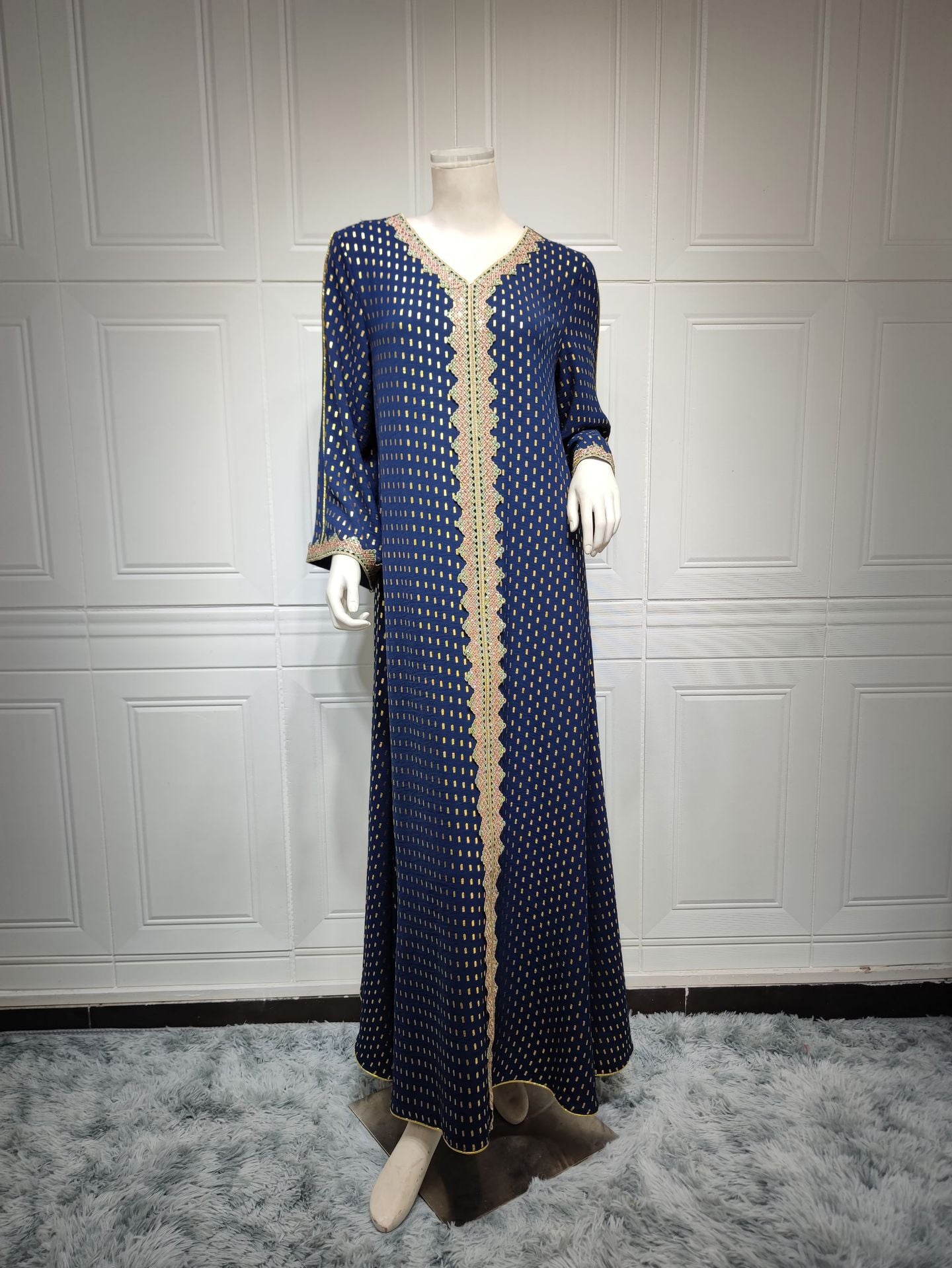 Women's Gilded Muslim Dubai Robe Dress