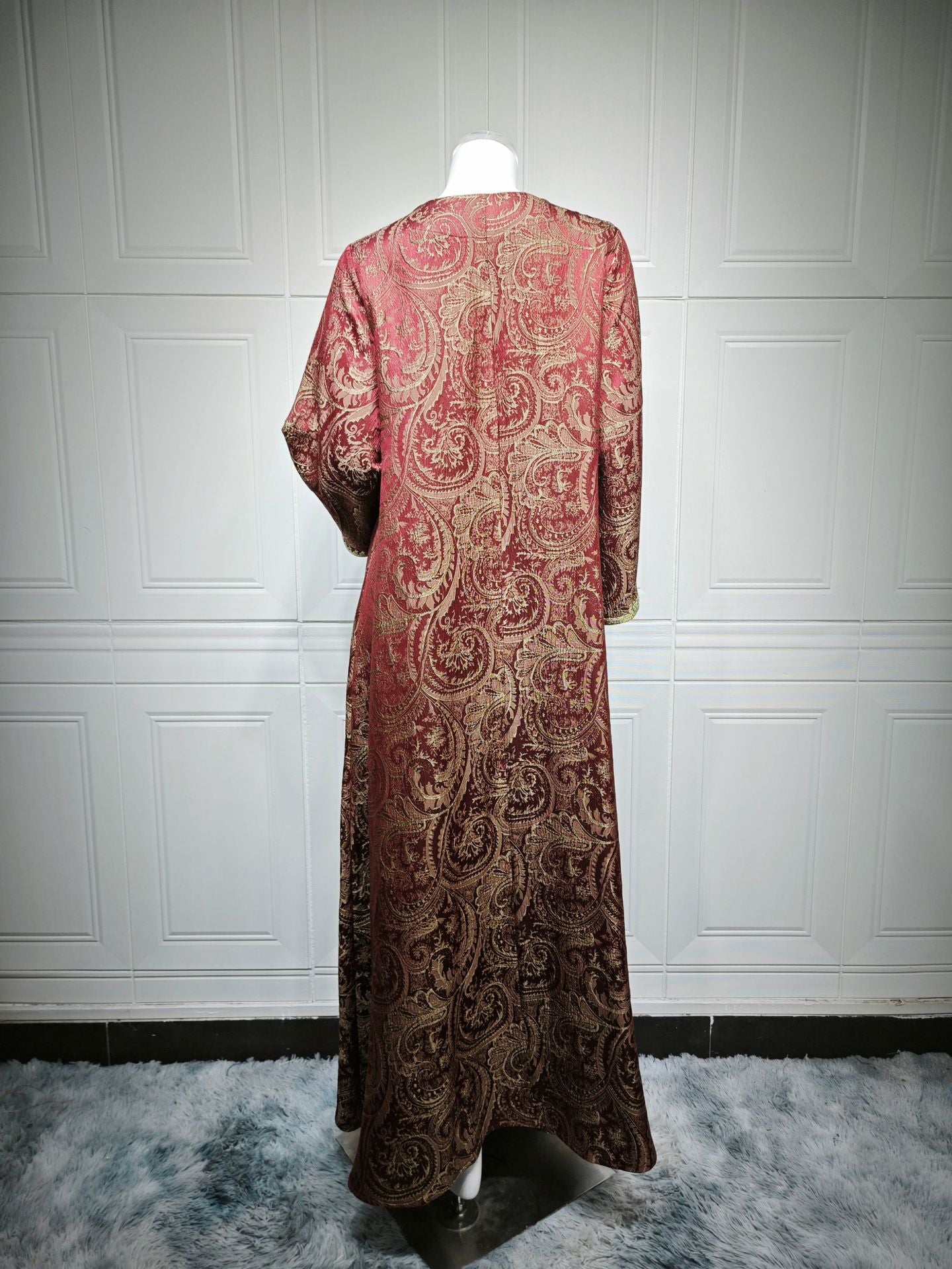 Women's Jacquard Embroidered Evening Dress