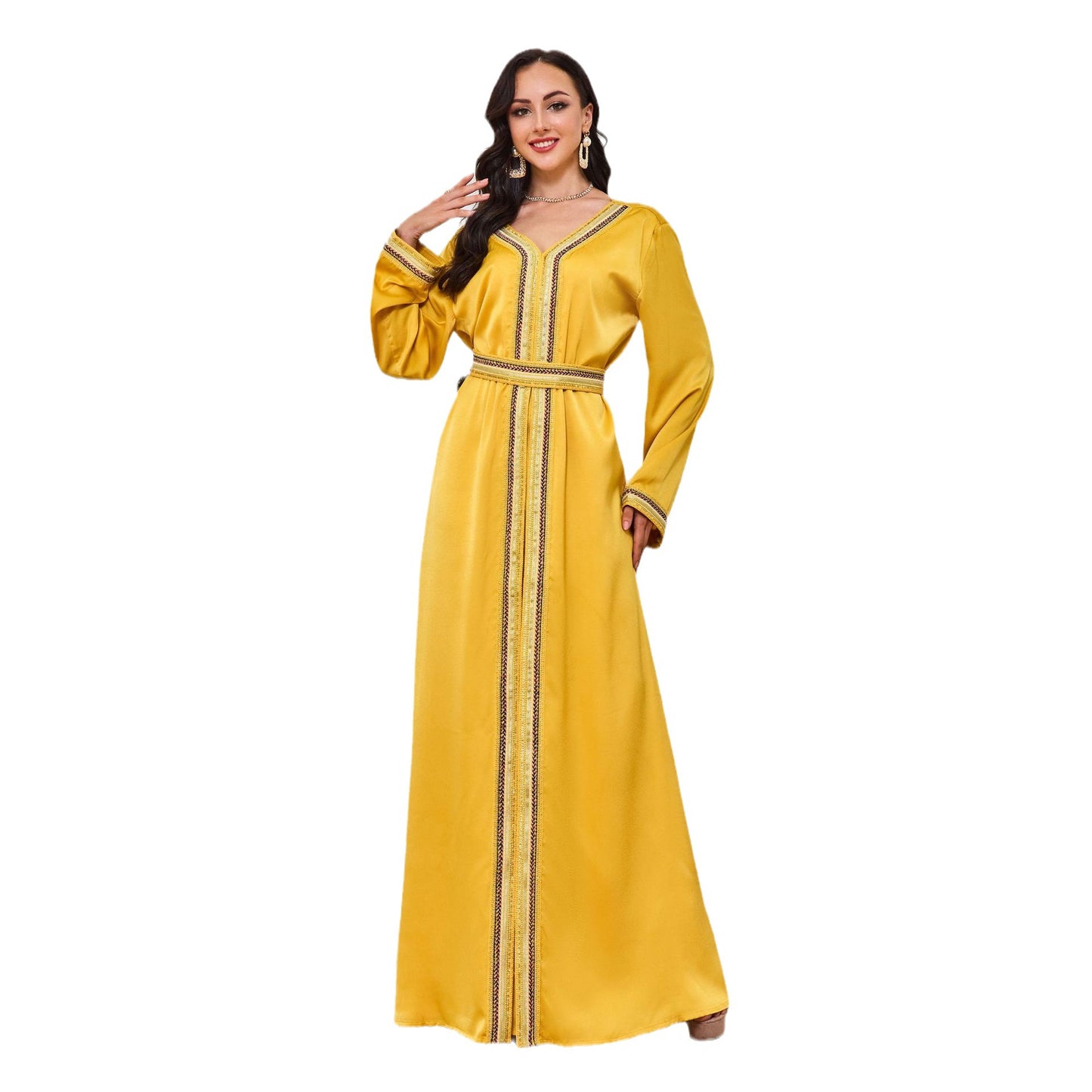 Muslim Yellow Party Dress