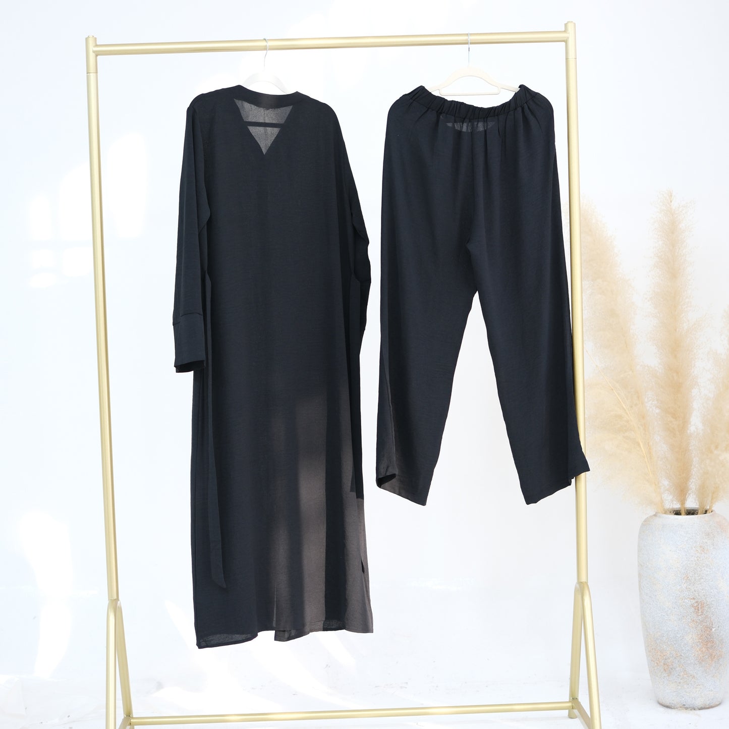Women's Two-piece Set with Solid Color Buckles