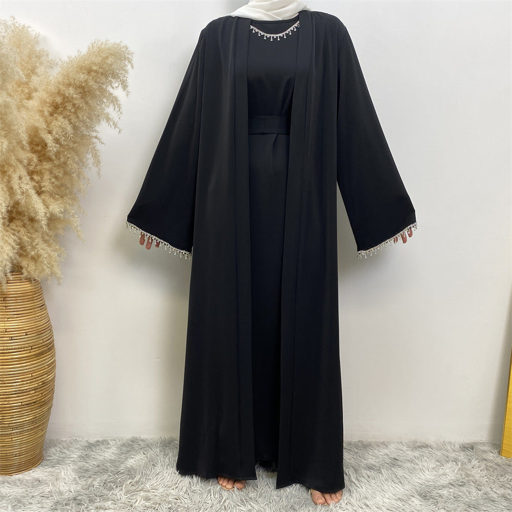 Women's Sleeveless Inner Dress + Robe Two Piece Sets