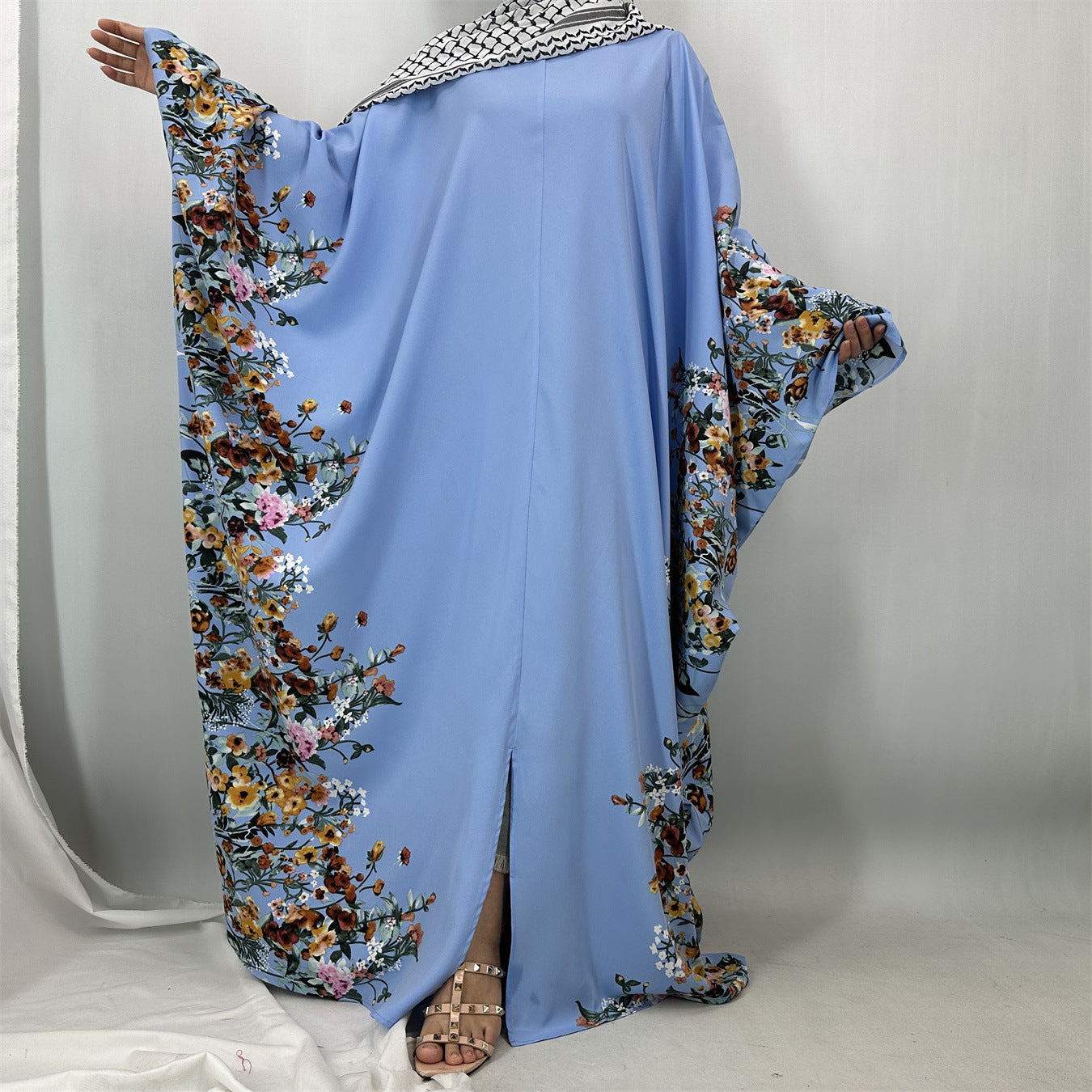 Muslim Fashion Floral Print Dress