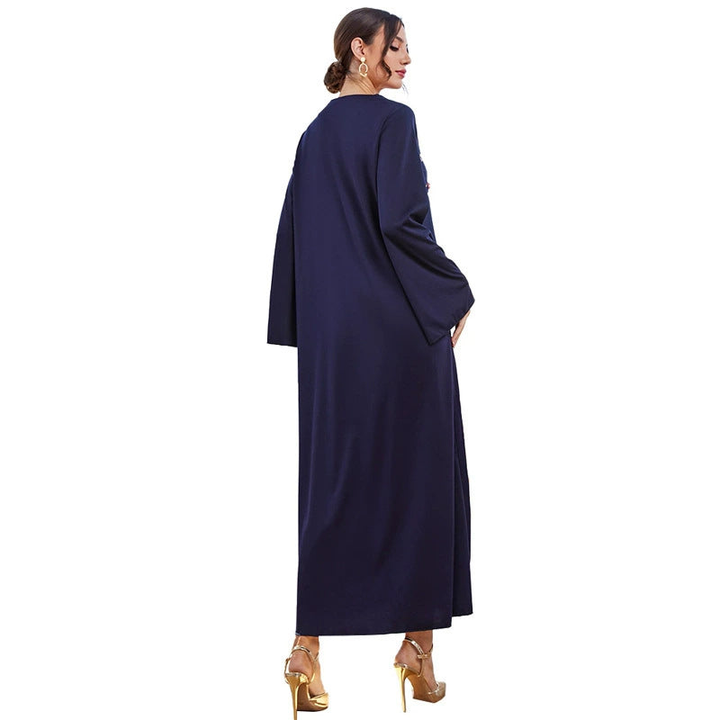 Fashion V-neck Embroidered Dress