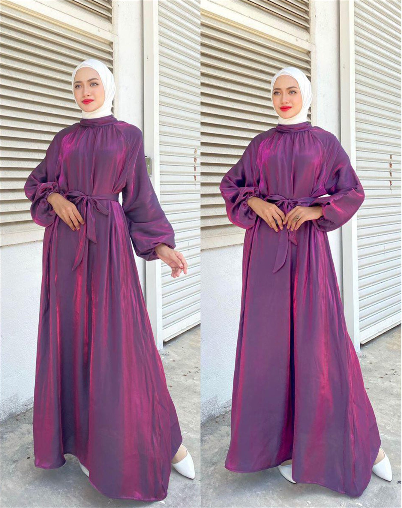 Women's Balloon Sleeve Long Sleeve Dress