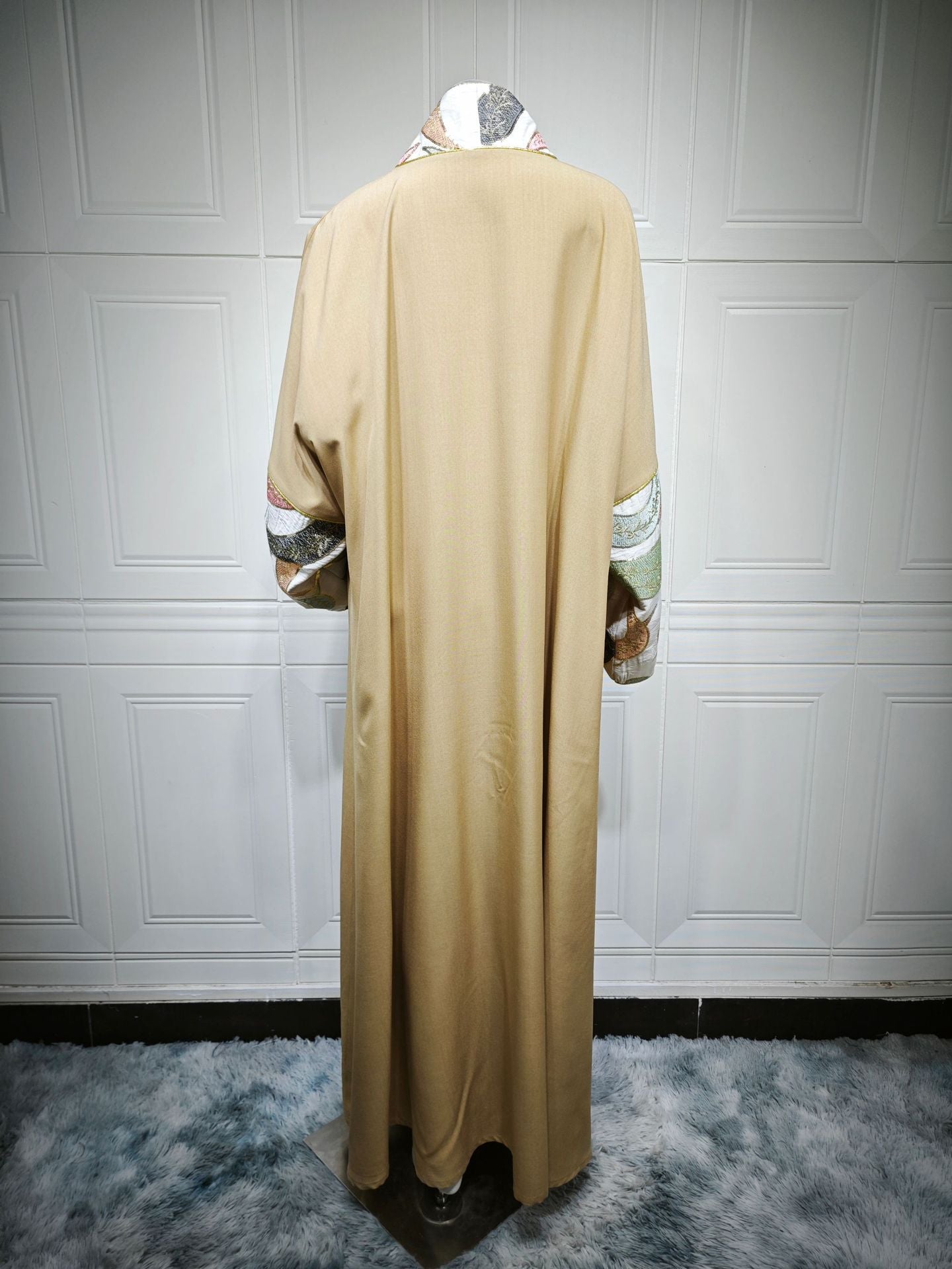 Women's Embroidered Panelled Fringed Dress