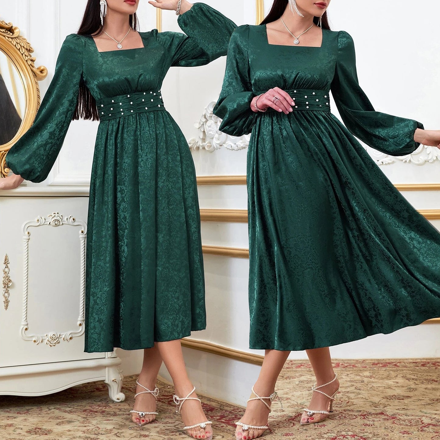 Women's Waist Beaded Dress