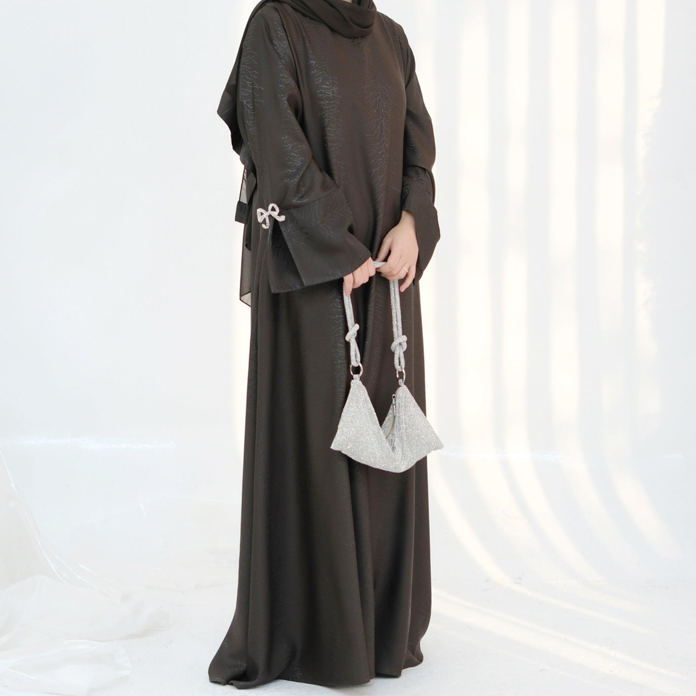 Stylish Jacquard Bow Dress