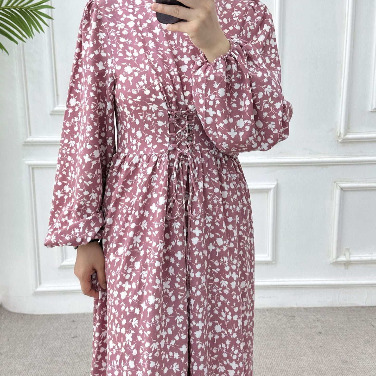 Women's Printed Tunic Waist-length Ankle Dress