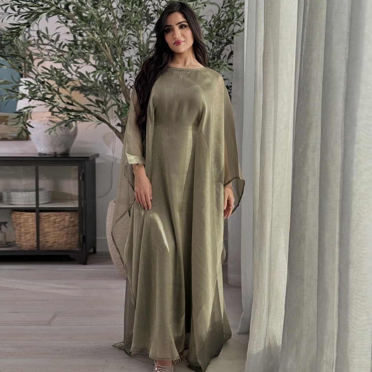 Round Neck Long Sleeve Dress
