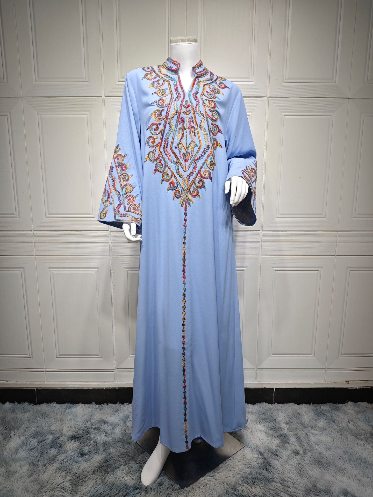Women's Embroidered Party Pullover Dress