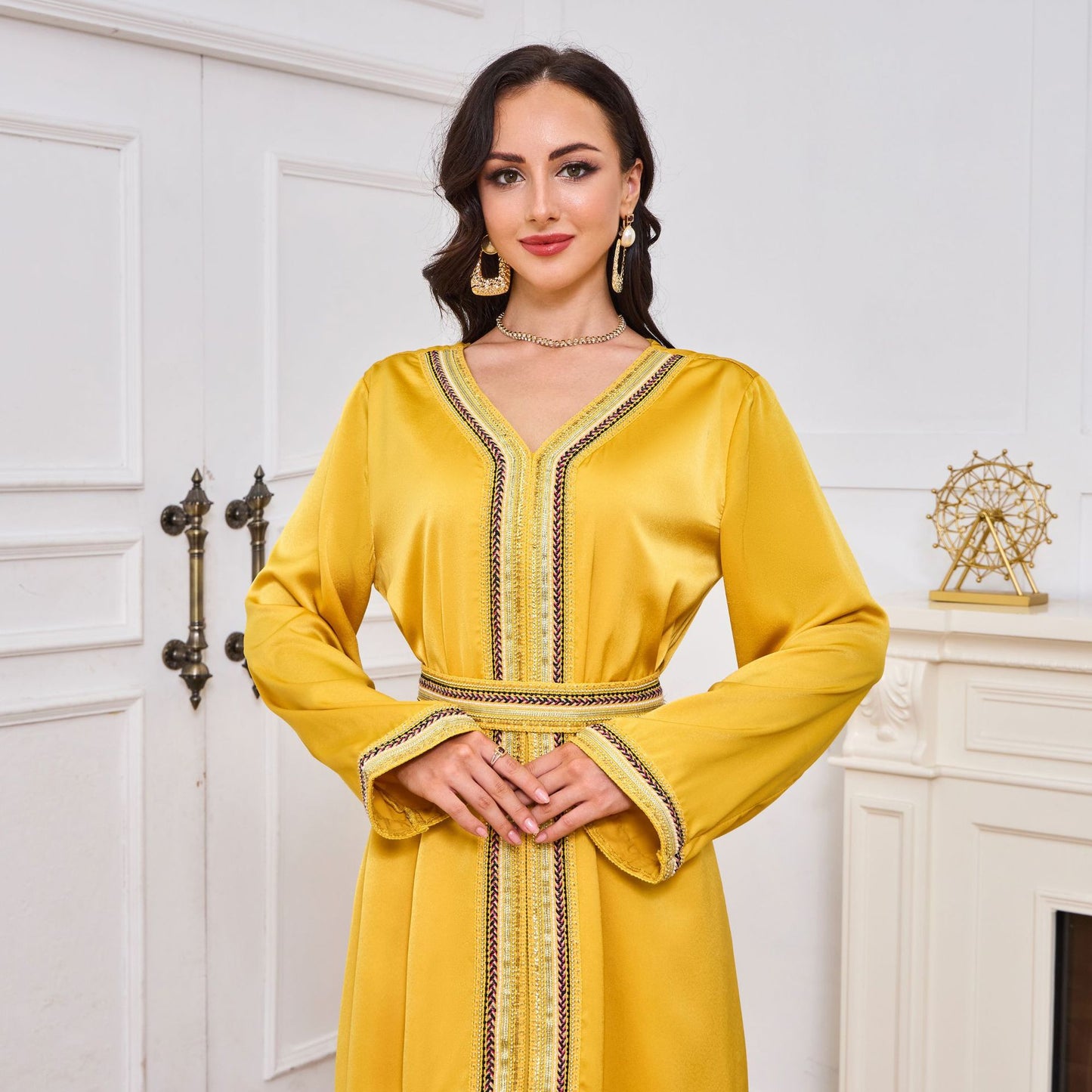 Muslim Yellow Party Dress