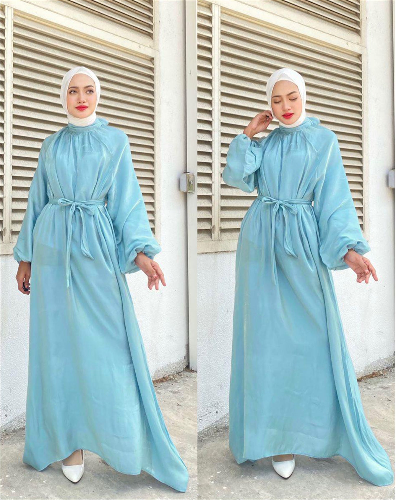 Women's Balloon Sleeve Long Sleeve Dress