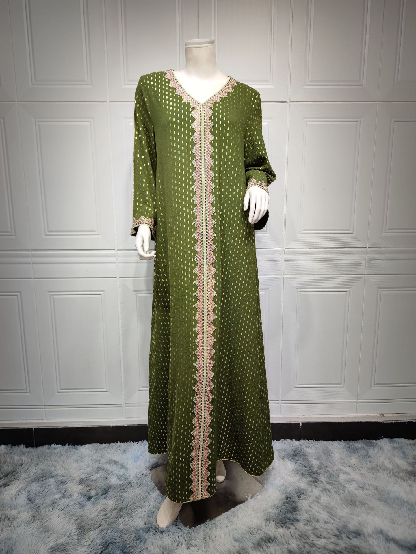 Women's Gilded Muslim Dubai Robe Dress