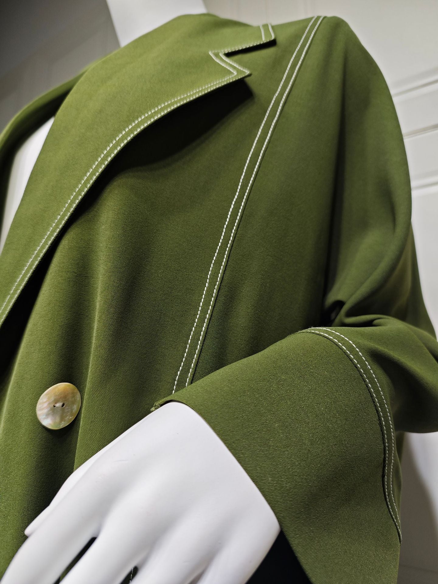 Double Breasted Fashion Long Button Jacket