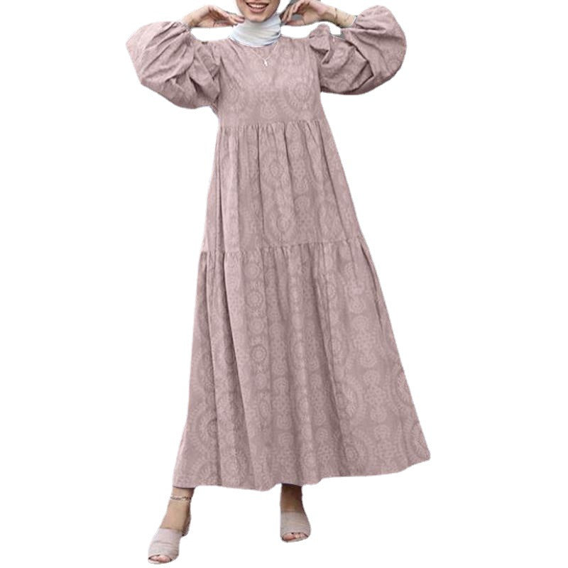 Women's Long-sleeved Round-neck Oversized Dress