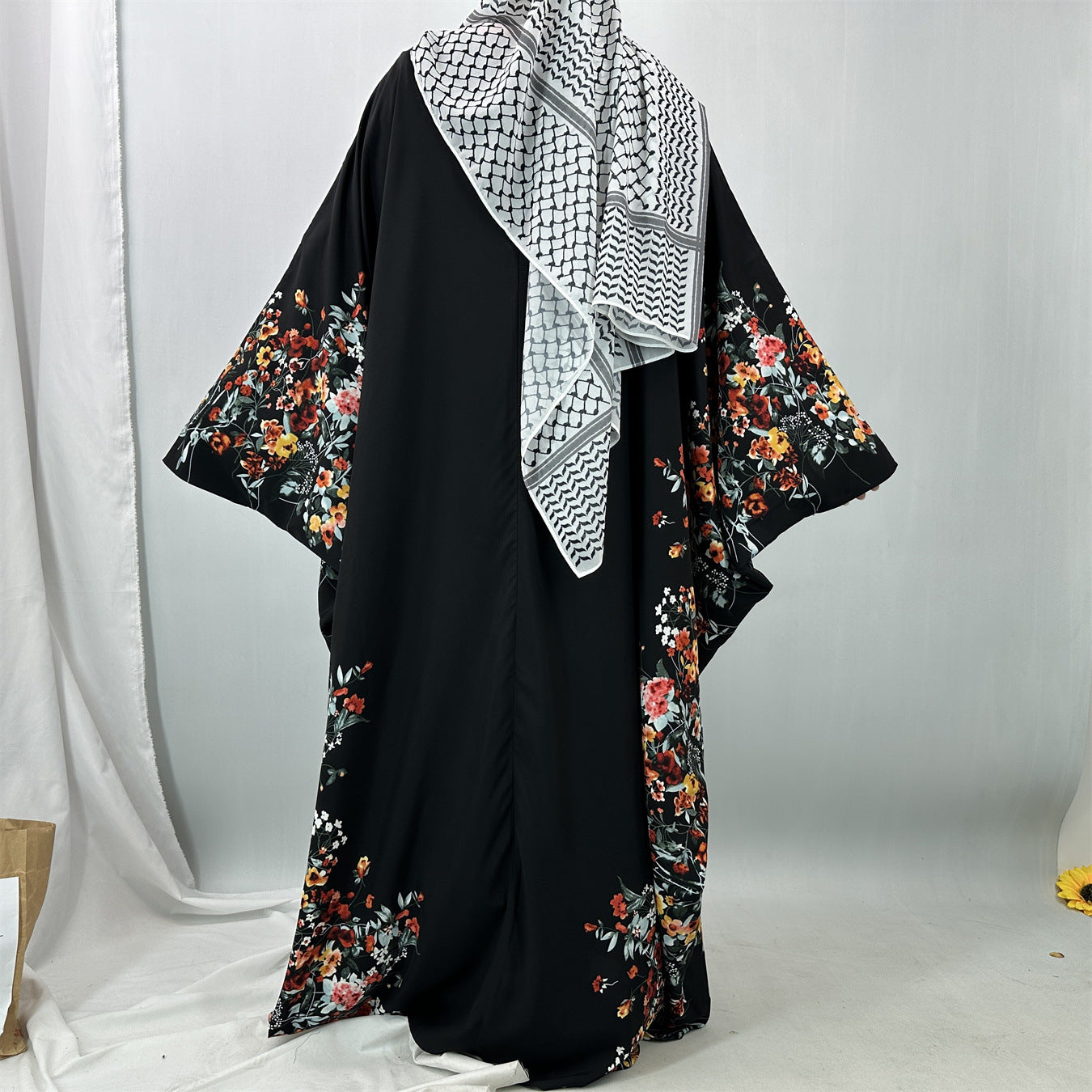 Muslim Fashion Floral Print Dress