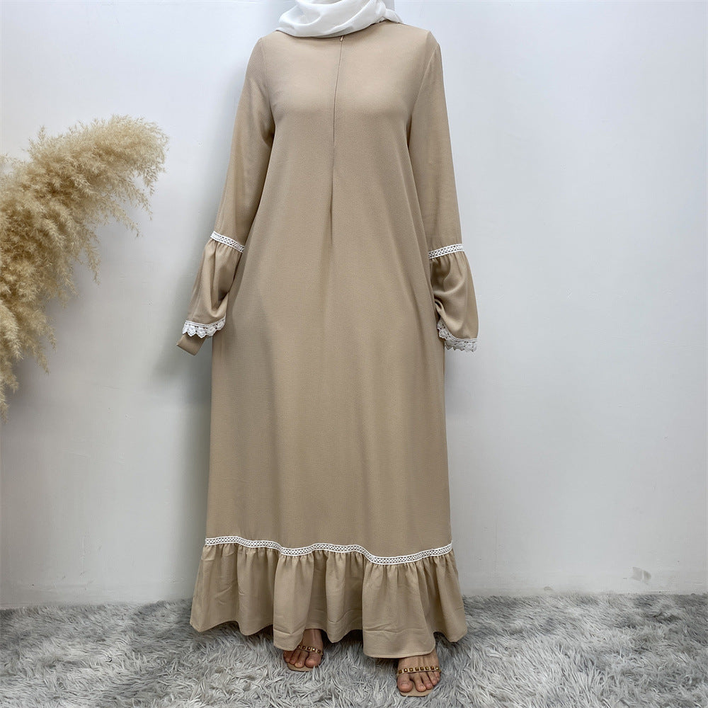 Patchwork White Lace Oversized Dress