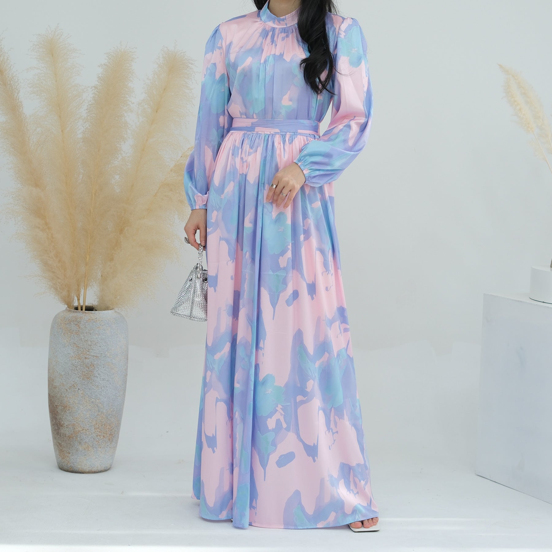 Women's Ankle-length Printed Dress – Abayaya