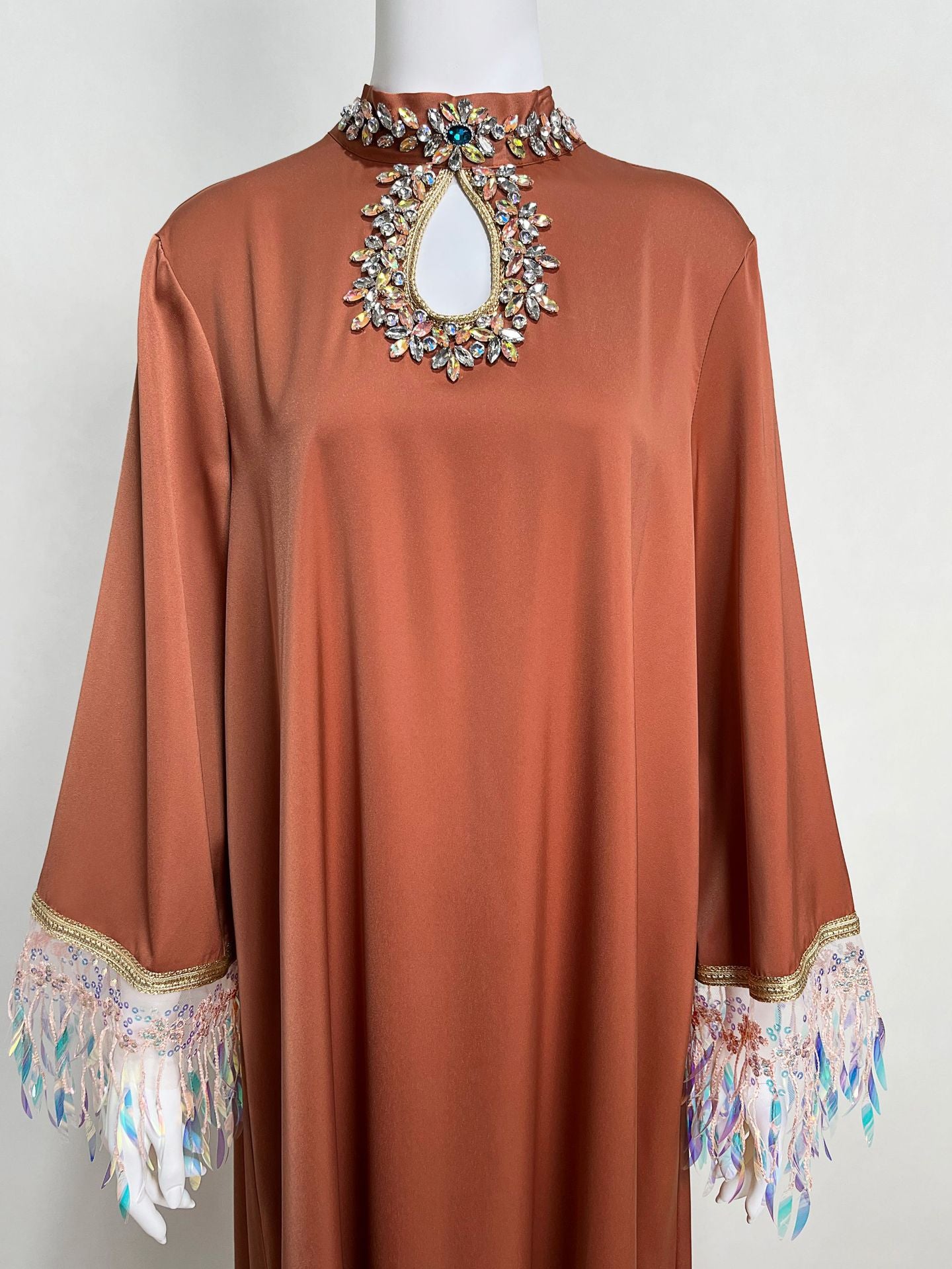 Women's Gradient Tassel Maxi Dress
