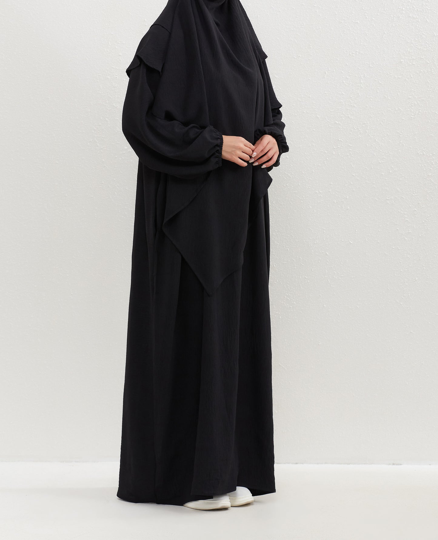 Women's Plain Maxi Dress and Hijab
