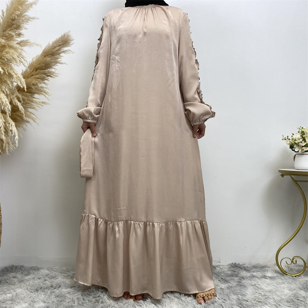 Elegant Muslim Pleated Dress