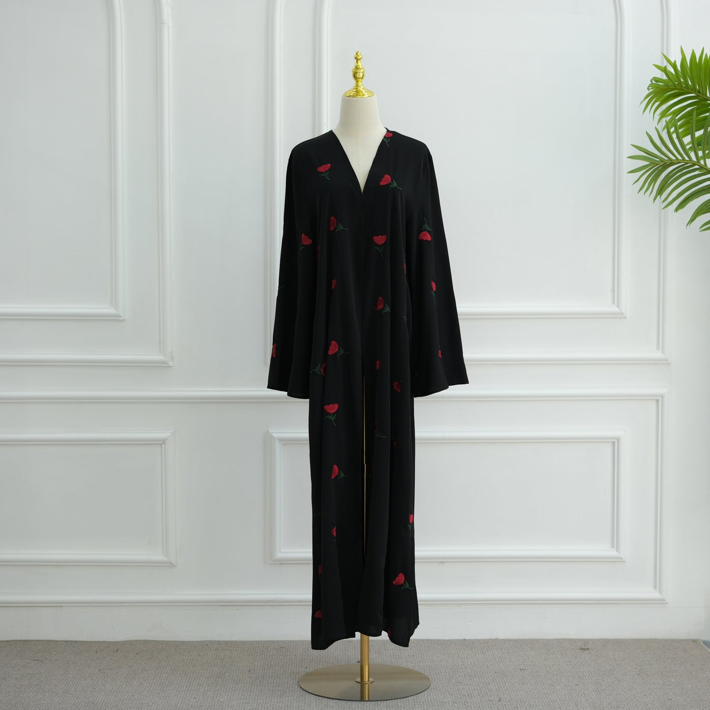 Middle Eastern Women's Floral Embroidered Abaya