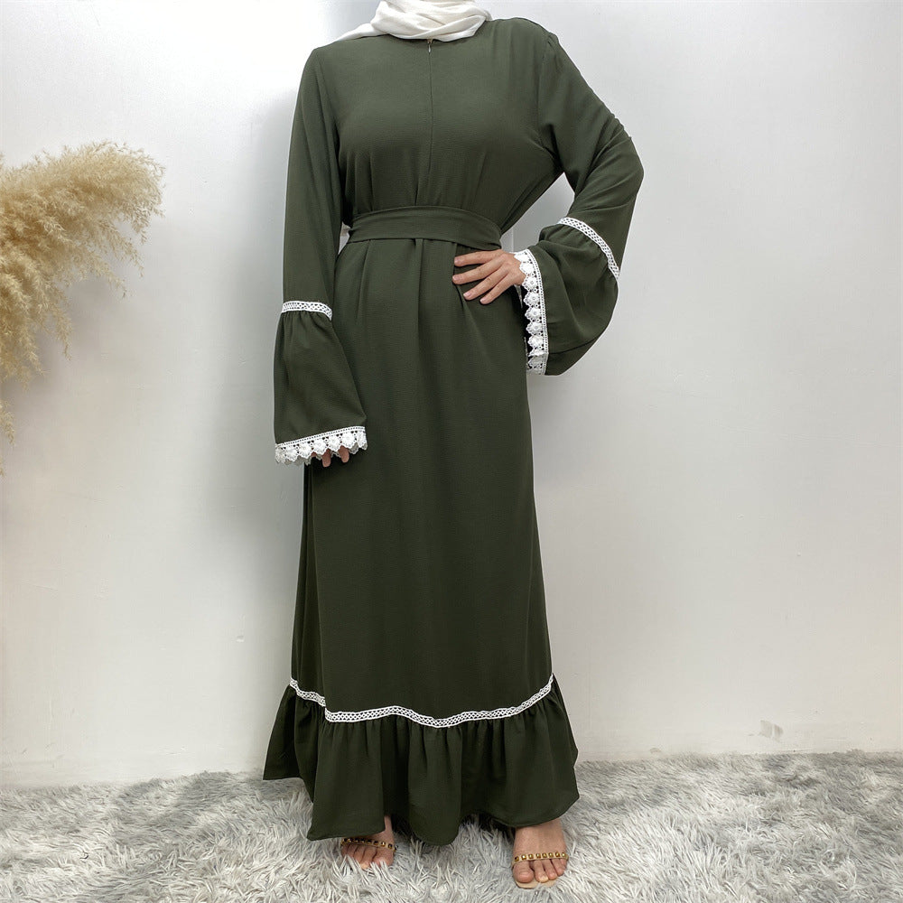 Patchwork White Lace Oversized Dress