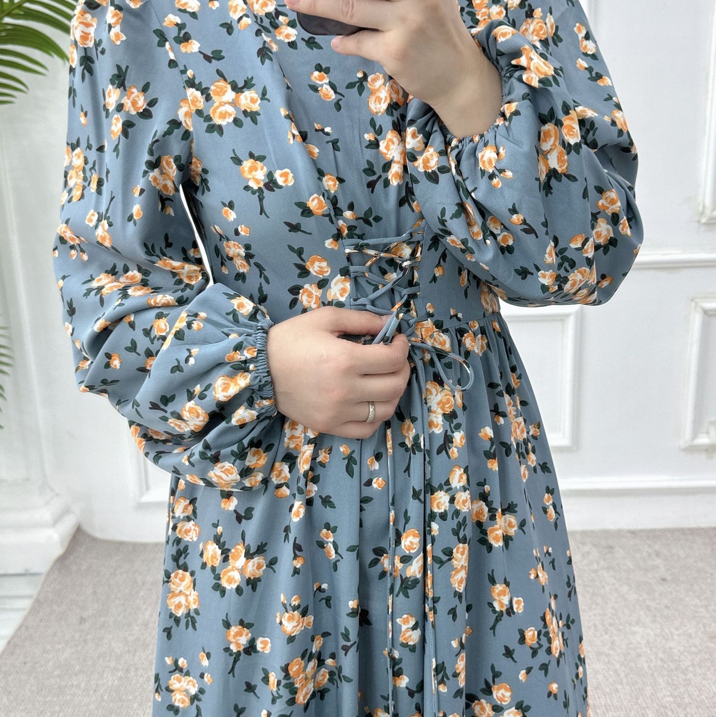 Women's Printed Tunic Waist-length Ankle Dress