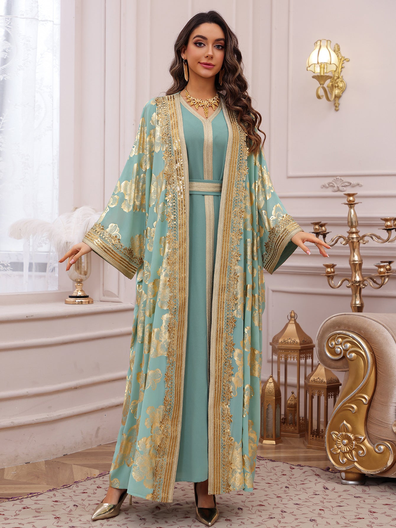 Women's Gilded Robe Two-piece Dress
