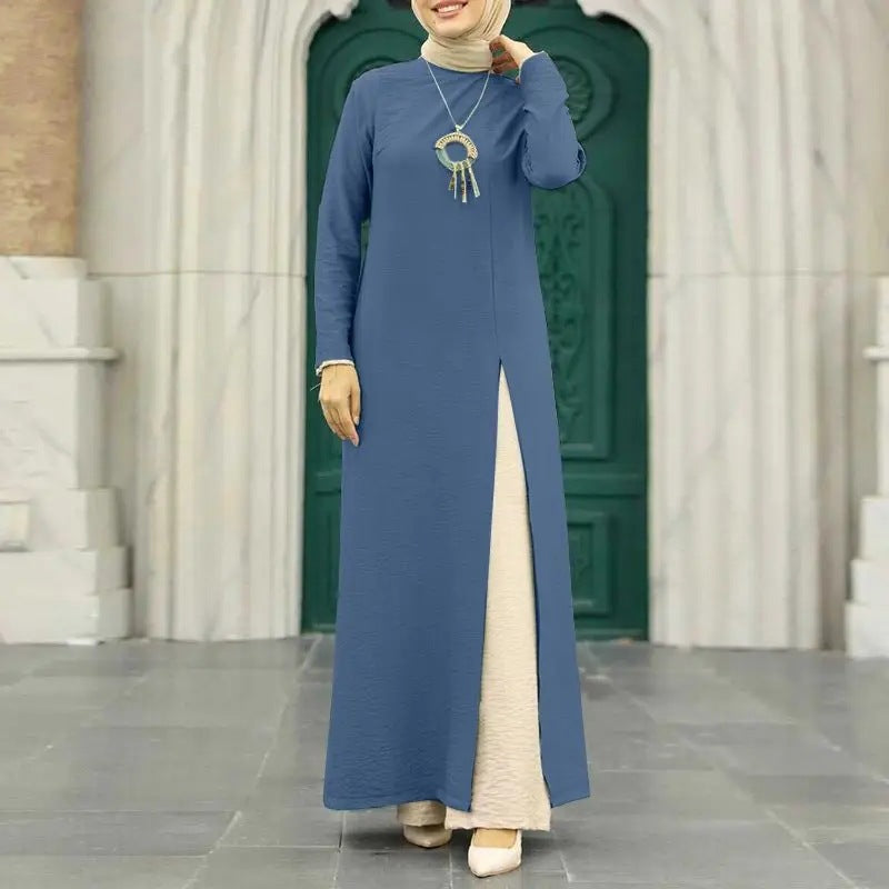 Women's Solid Color Elegant Slit Dress