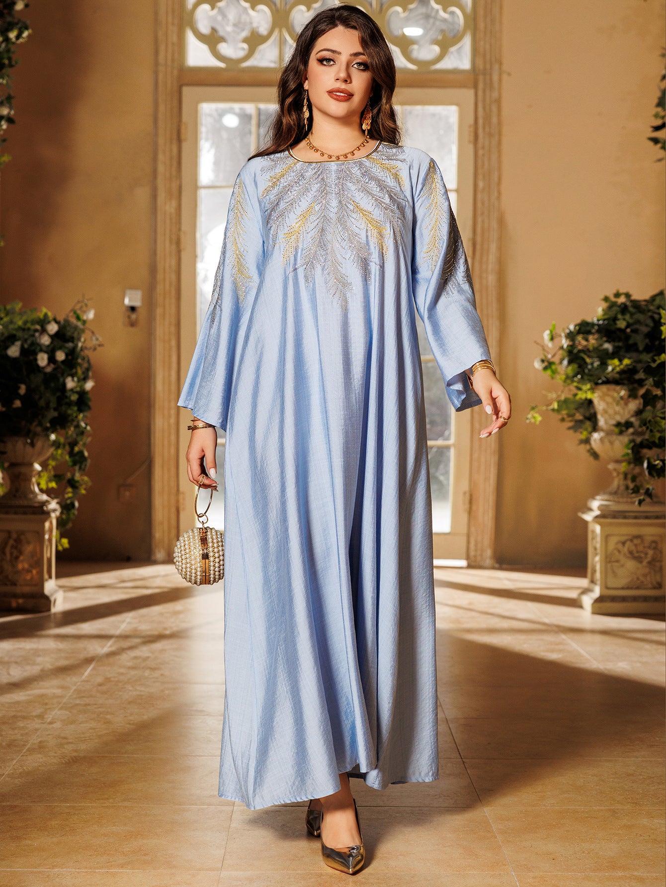 Women's Embroidered Hot Diamond Dress