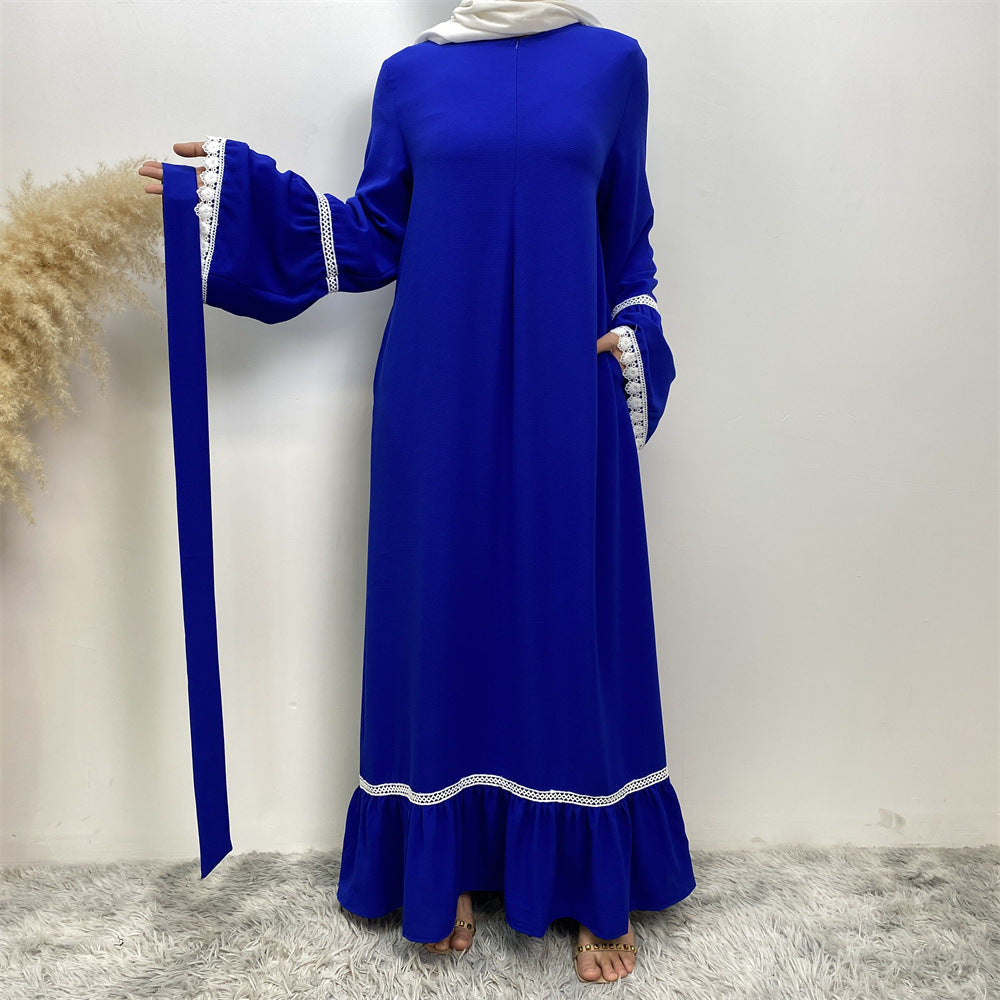 Patchwork White Lace Oversized Dress