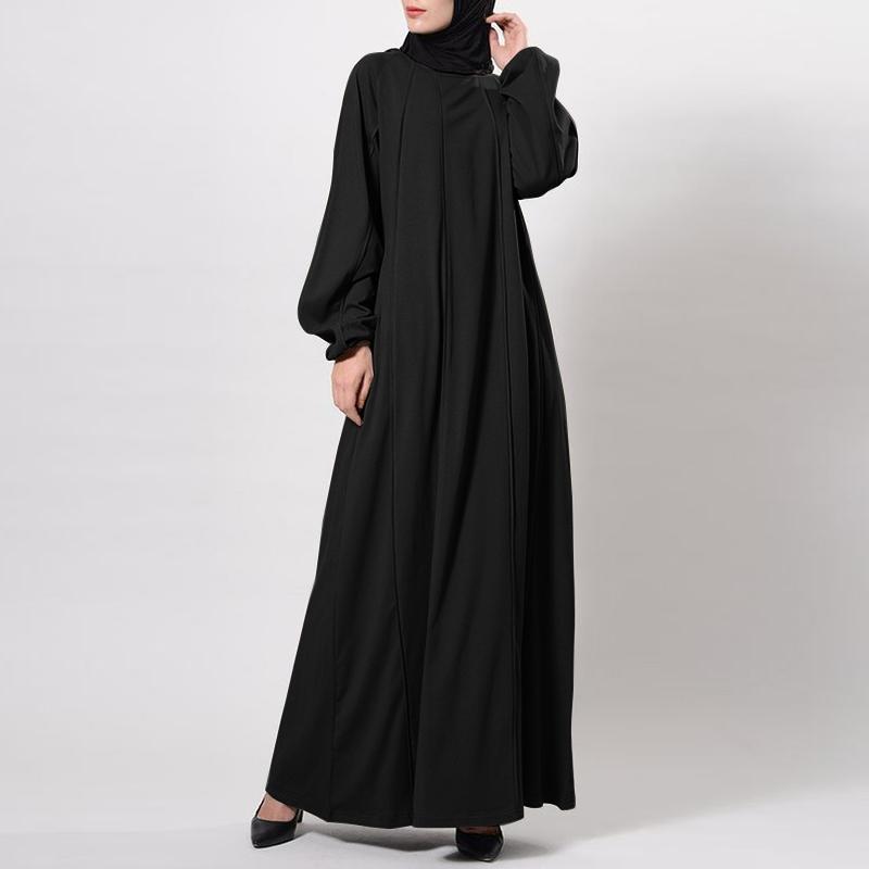 Muslim Plain Loose Abaya Dress