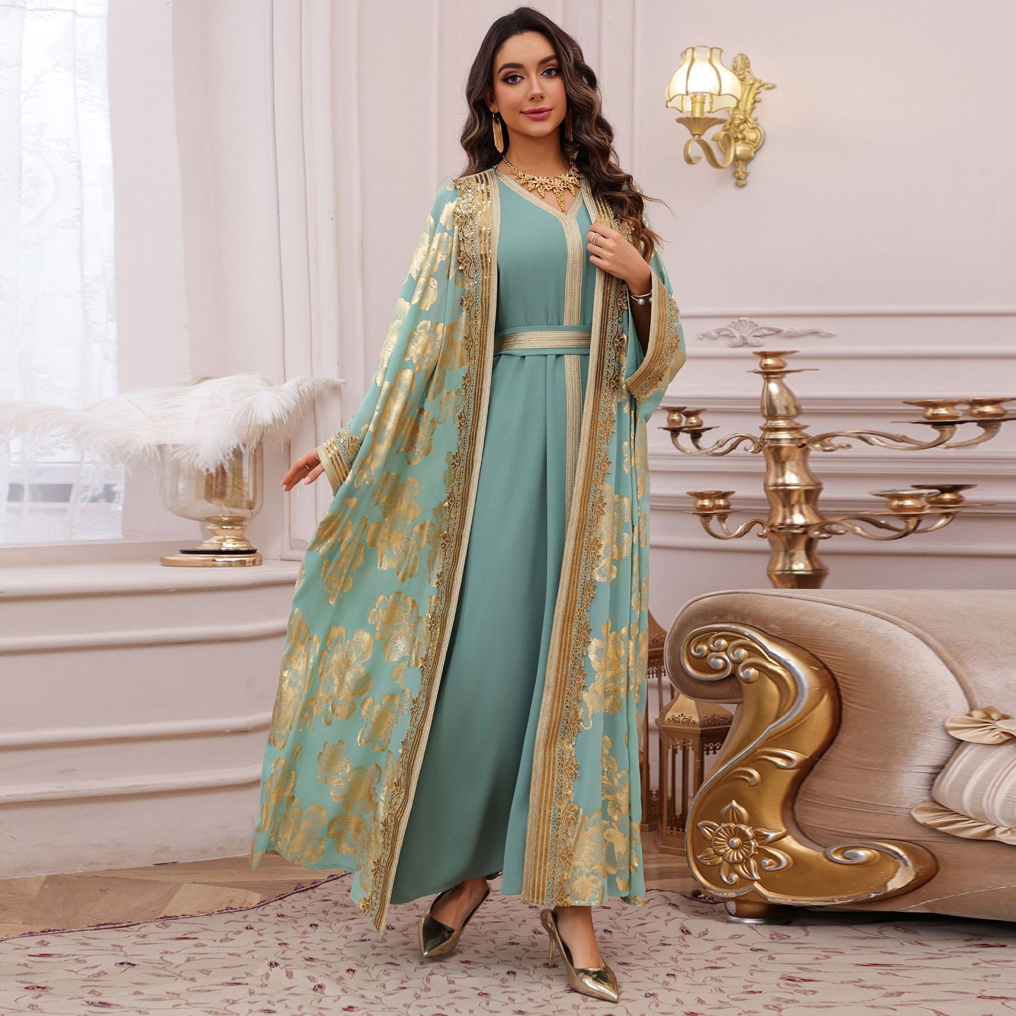 Women's Gilded Robe Two-piece Dress