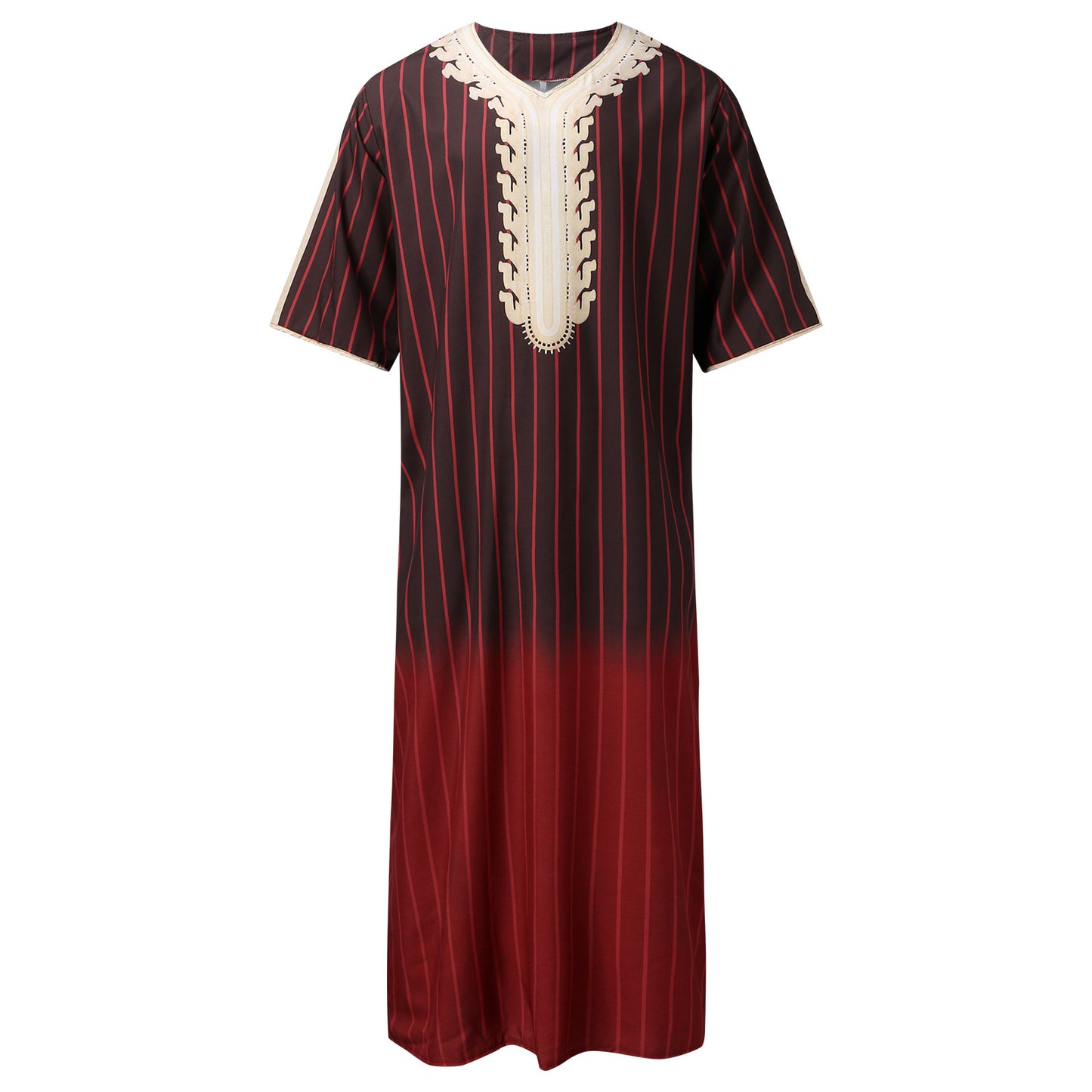 Men's Arabian Ethnic Print Maxi Thobe