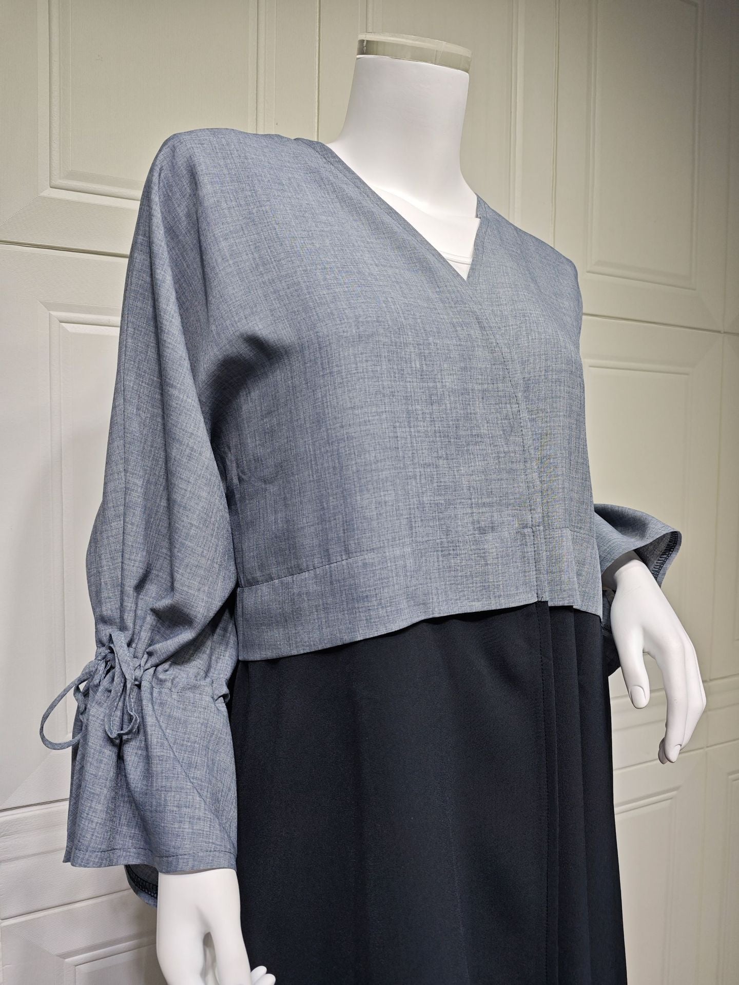Splicing Cuff Rope Robe Dress