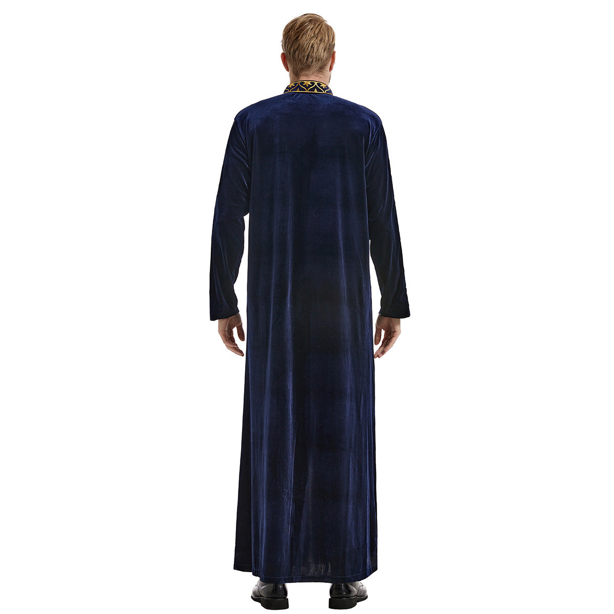 Men's Gold Velvet Embroidered Thobe