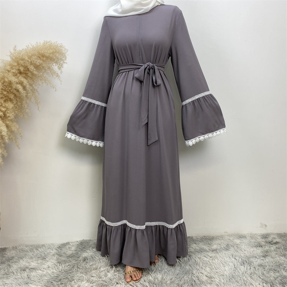 Patchwork White Lace Oversized Dress