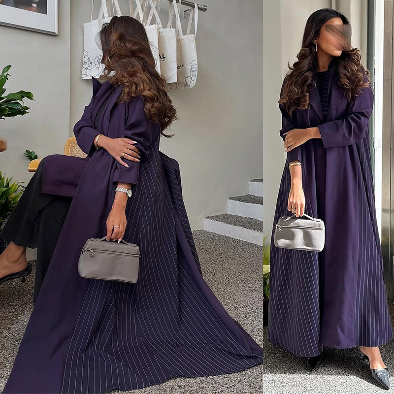 Women's Elegant Long-sleeved Purple Robe