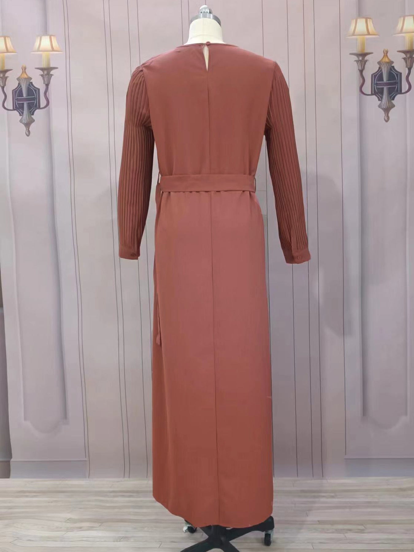 Women's Elegant Beaded Pleated Dress