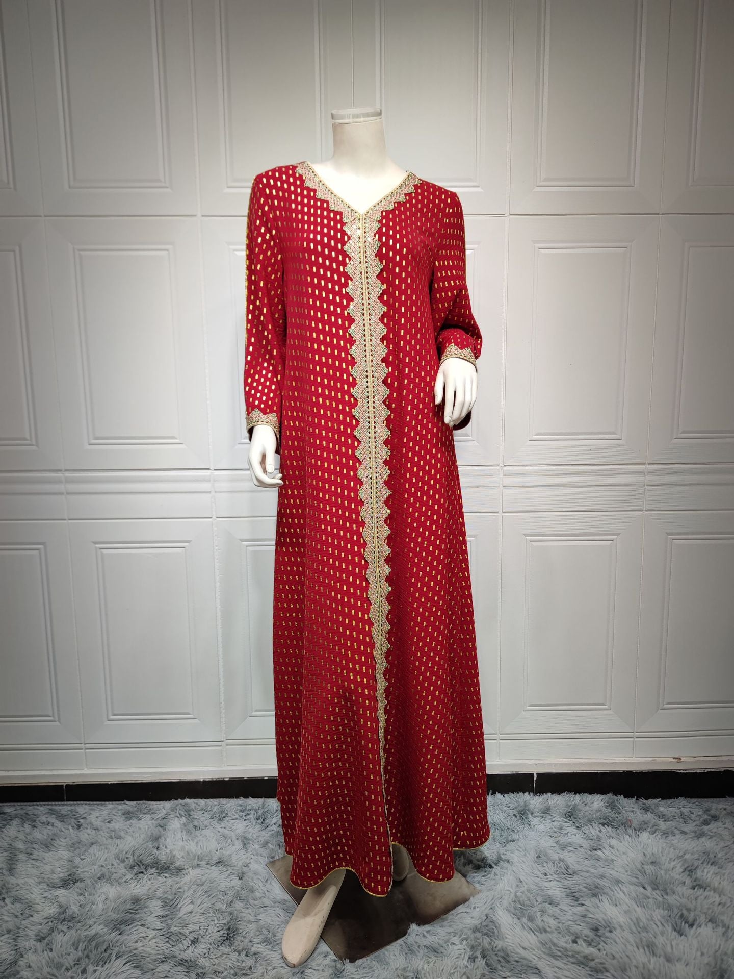 Women's Gilded Muslim Dubai Robe Dress