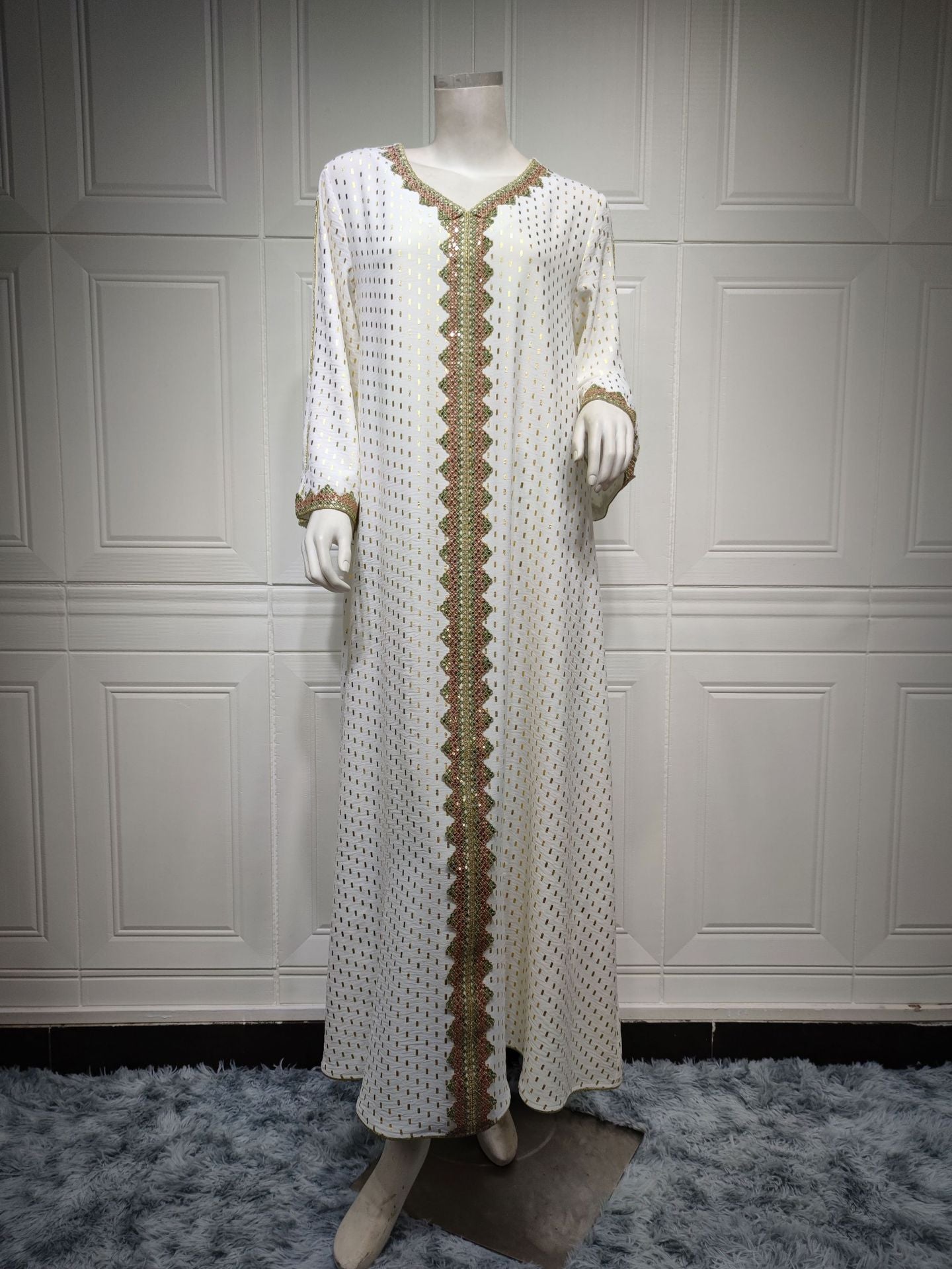Women's Gilded Muslim Dubai Robe Dress