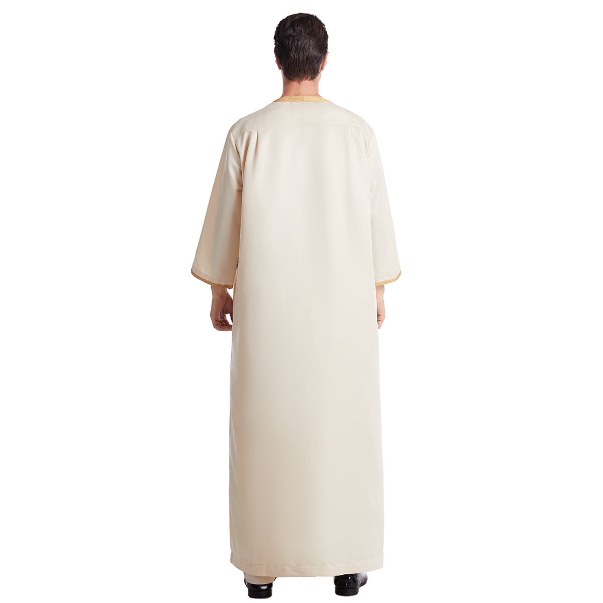 Men's Eight-quarter Sleeved Embroidered Robe