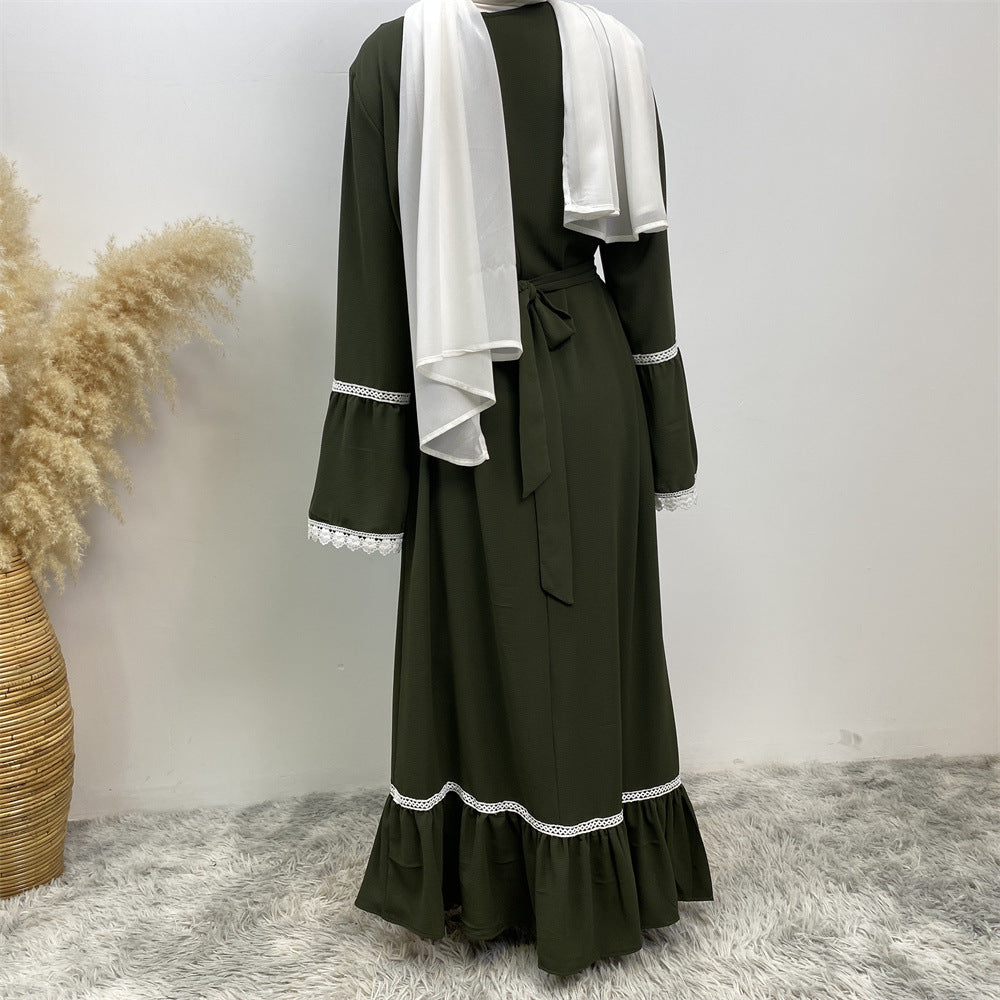 Patchwork White Lace Oversized Dress